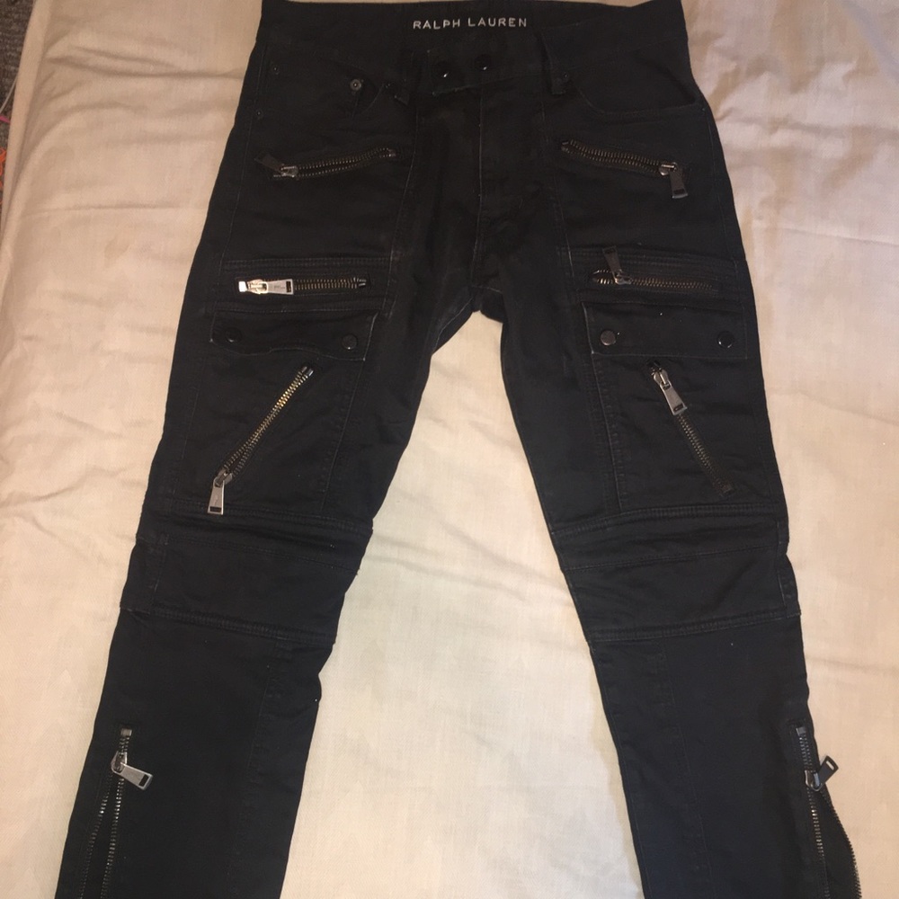 RALPH LAUREN biker denim